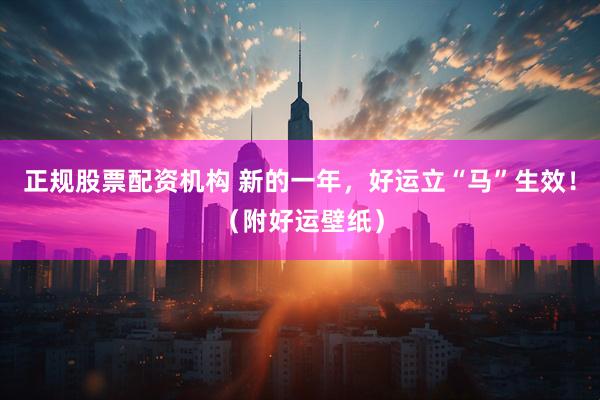正规股票配资机构 新的一年，好运立“马”生效！（附好运壁纸）