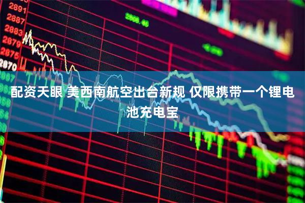 配资天眼 美西南航空出台新规 仅限携带一个锂电池充电宝